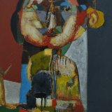 Момчило Антоновић, Немогући барјактар, 1968., Уље на платну, 35 x 45cm